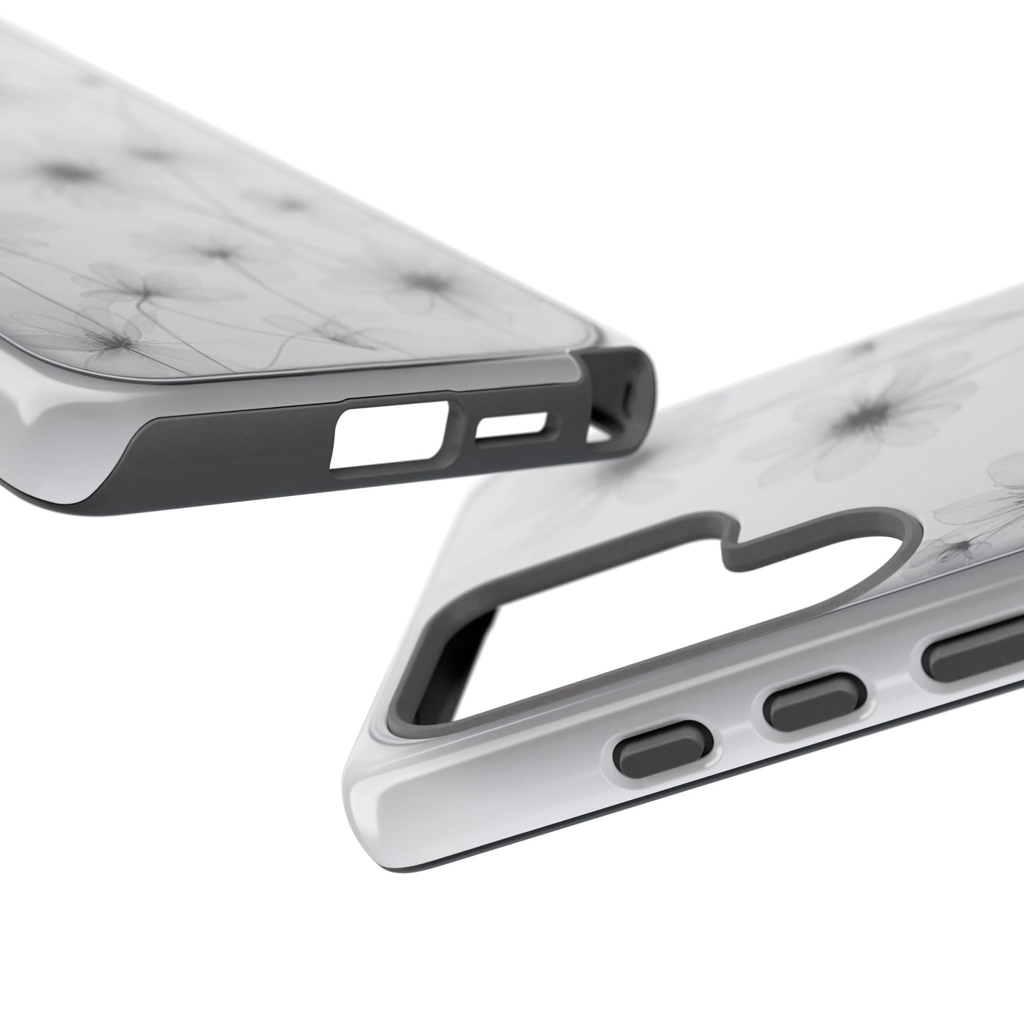Tough Case — Black & White Floral Tough Phone Case
