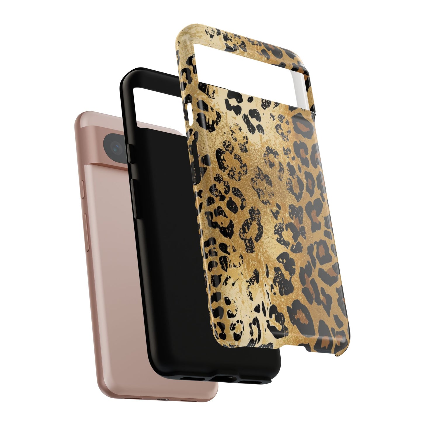 Leopard Print Tough Phone Case — Durable Protective iPhone Cover