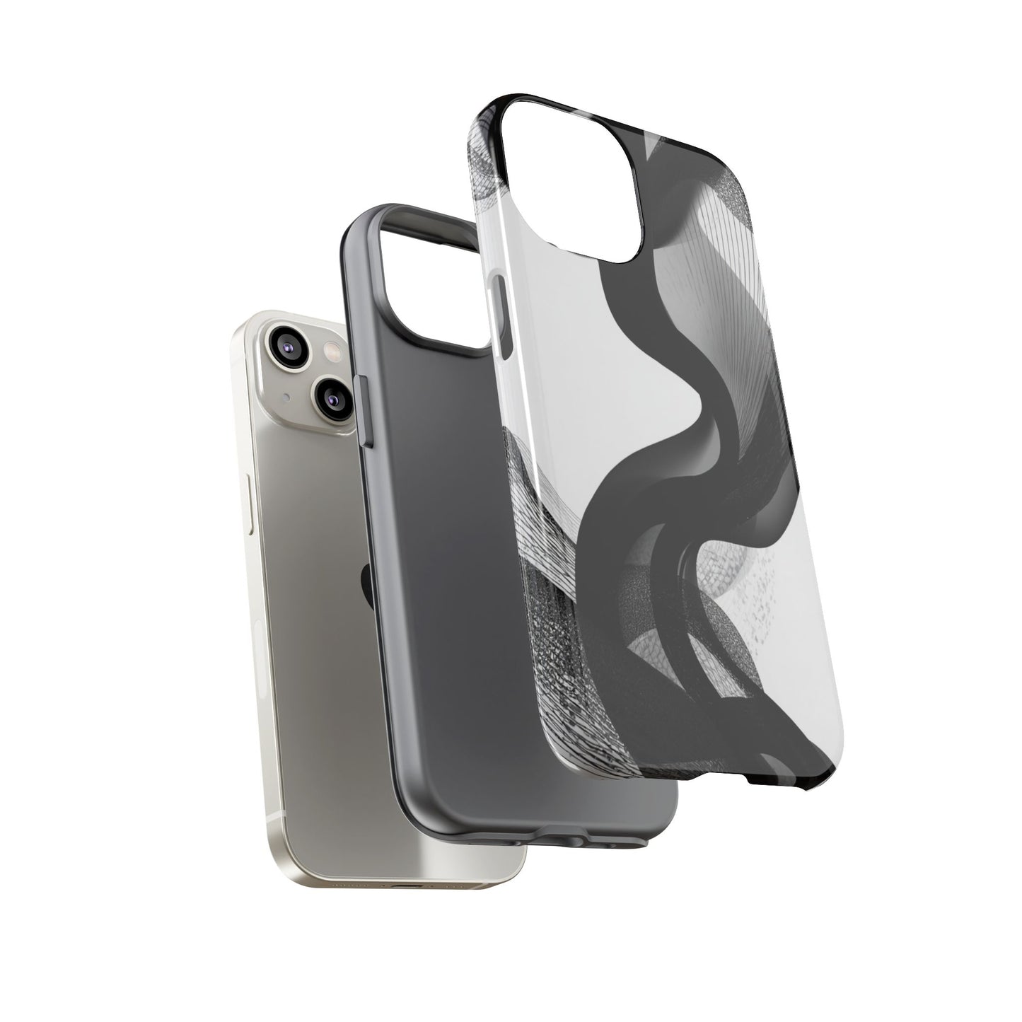Phone Case — Monochrome Abstract Protective Cover