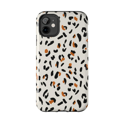 Leopard Print Tough Phone Case — Stylish Protective iPhone Cover