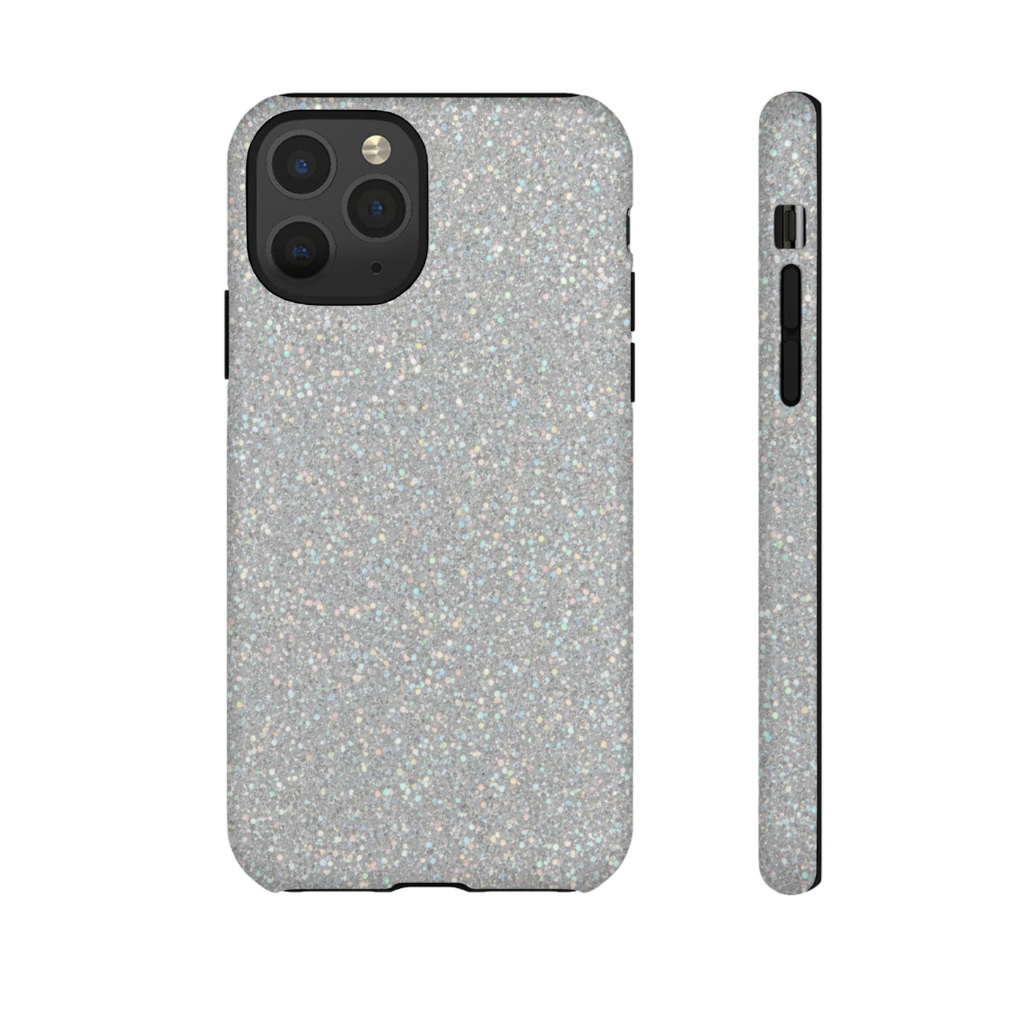 Glitter Silver Tough Phone Case — Sparkling Protective Phone Case