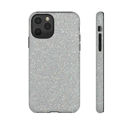 Glitter Silver Tough Phone Case — Sparkling Protective Phone Case