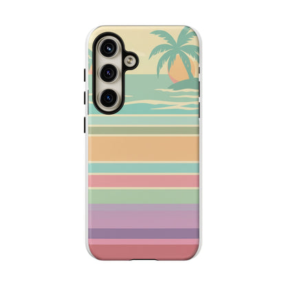 Tough Case — Retro Pastel Sunset Palm Tree Phone Case