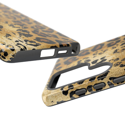 Leopard Print Tough Phone Case — Durable Protective iPhone Cover