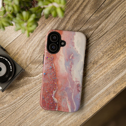 Marbled Rose Gold Galaxy Phone Case — Protective Tough Case