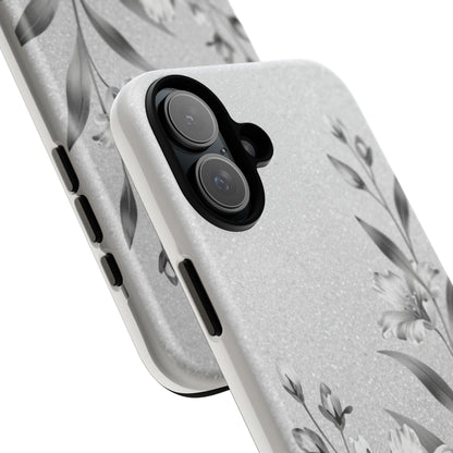 Floral Monochrome Phone Case — Elegant Black & White Lily Design