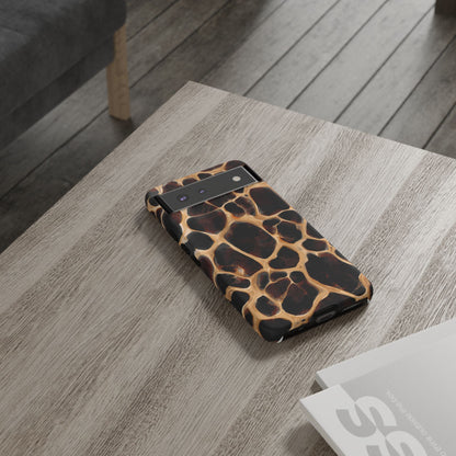 Phone Case — Brown Leather Dot Texture Rugged Protective Cover