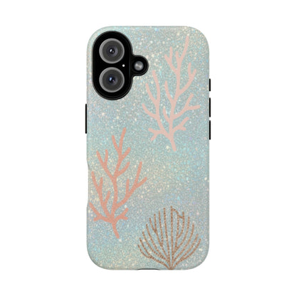 Seafoam Sparkle Phone Case – Coral & Seashell Tough Case