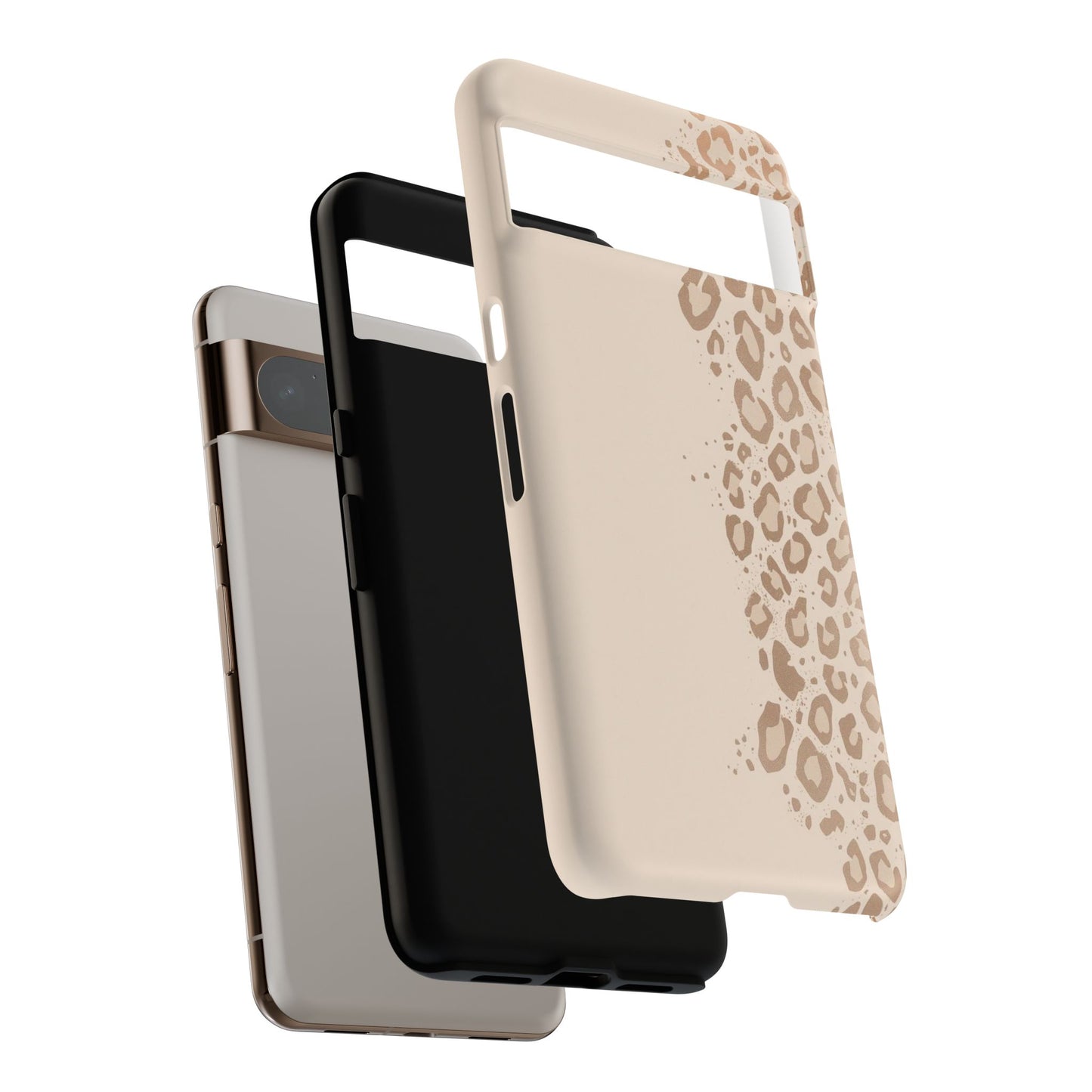 Phone Case – Beige Leopard Print Protective Cover