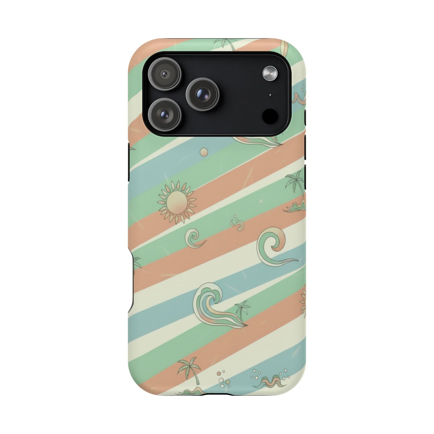 Magnetic Impact-Resistant Phone Case — Retro Surf Stripes