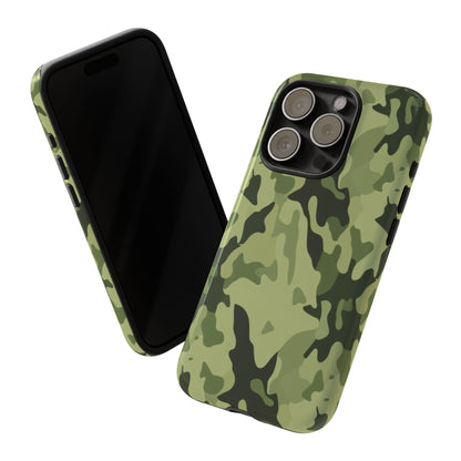 Camo Tough Phone Case — Military Green Protective iPhone Cover