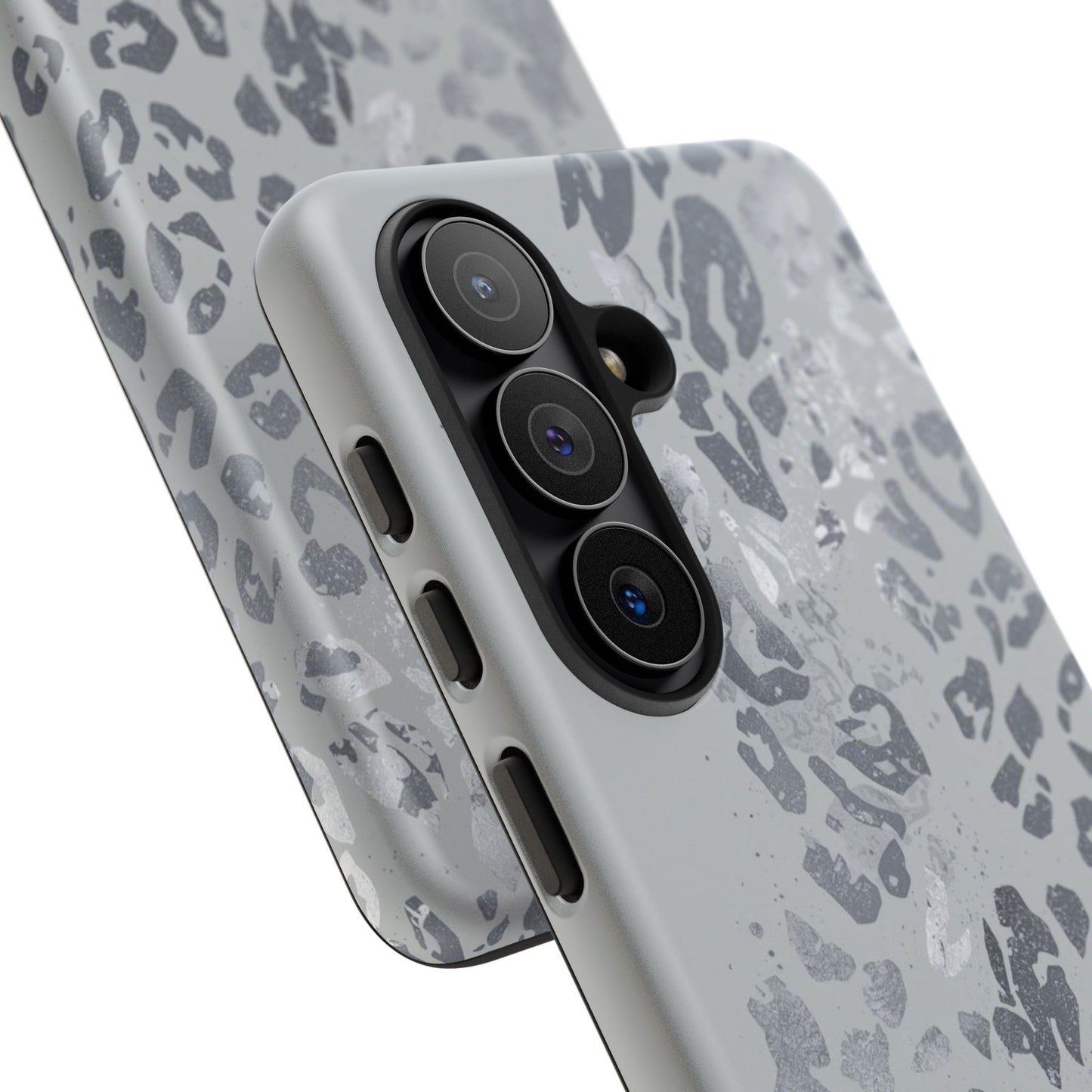 Gray Leopard Print Tough Phone Case