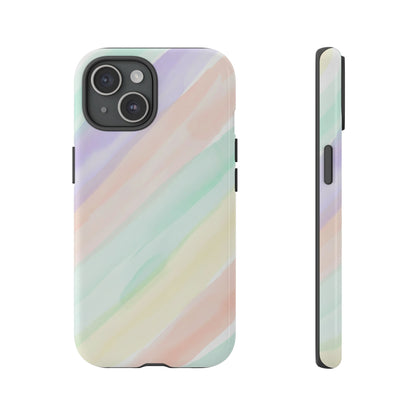 Pastel Watercolor Stripe Tough Phone Case
