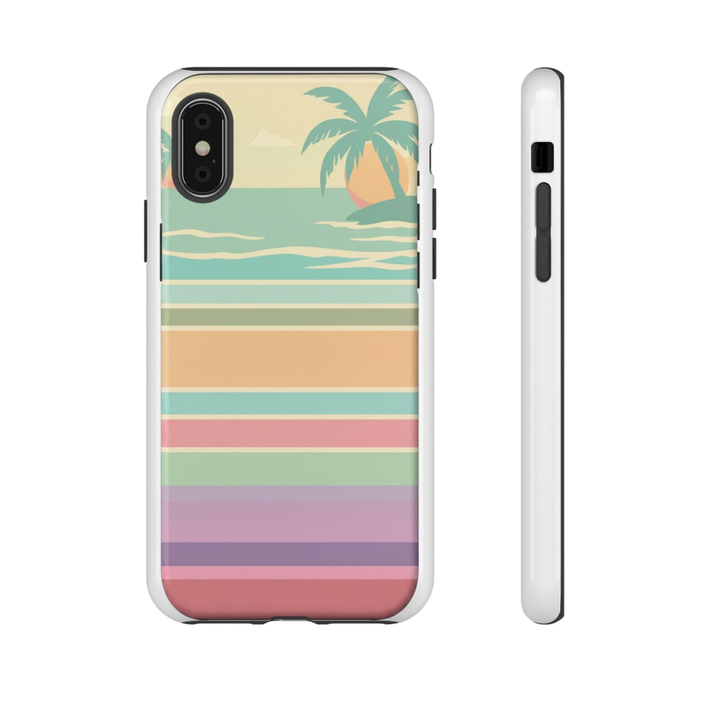Tough Case — Retro Pastel Sunset Palm Tree Phone Case