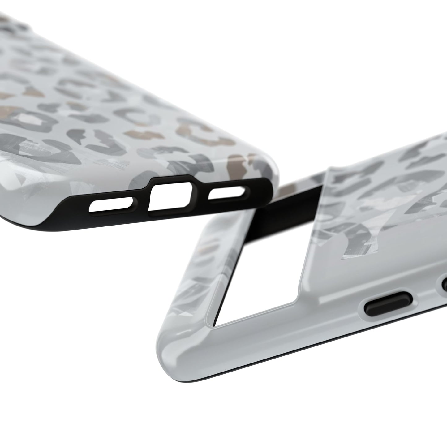 Silver Leopard Tough Phone Case