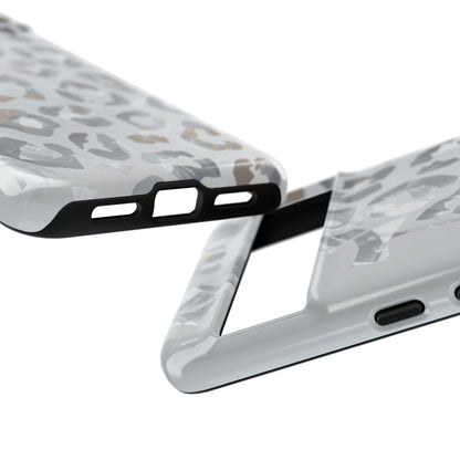 Silver Leopard Tough Phone Case
