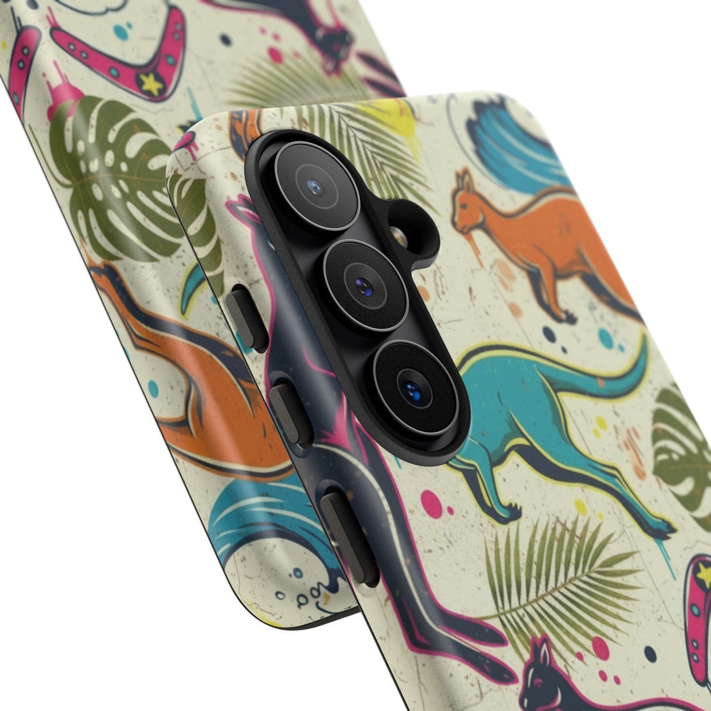 Tough Cases — Colorful Surfing Kangaroo Phone Case