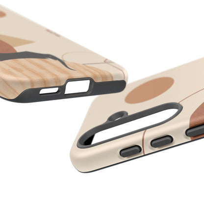 Abstract Earth Tones Phone Case — Minimal Geometric Design