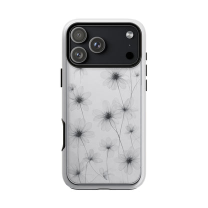 Tough Case — Black & White Floral Tough Phone Case