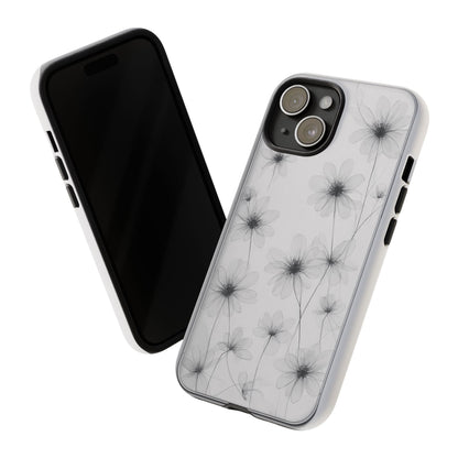Tough Case — Black & White Floral Tough Phone Case