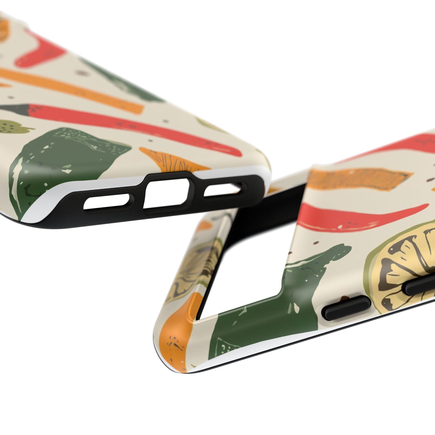 Spicy Peppers Phone Case – Colorful Chili, Lime & Citrus Pattern