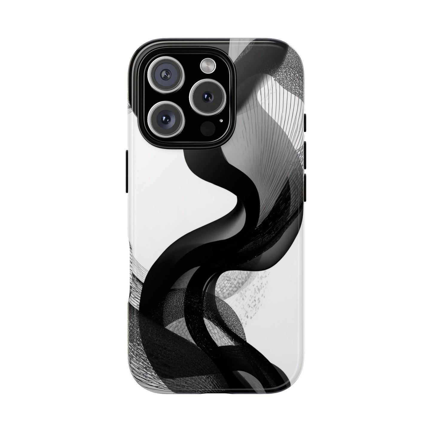 Phone Case — Monochrome Abstract Protective Cover