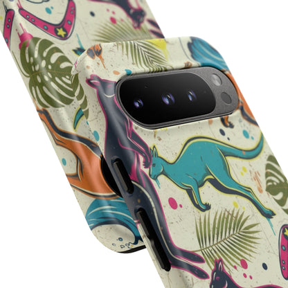 Tough Cases — Colorful Surfing Kangaroo Phone Case