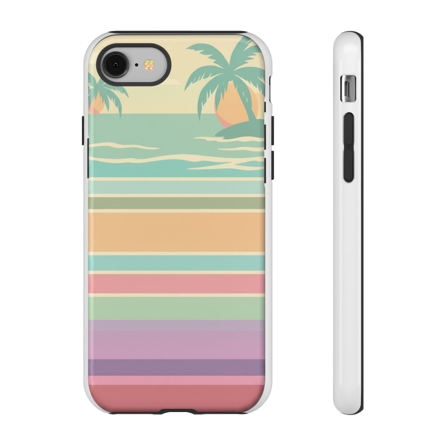 Tough Case — Retro Pastel Sunset Palm Tree Phone Case