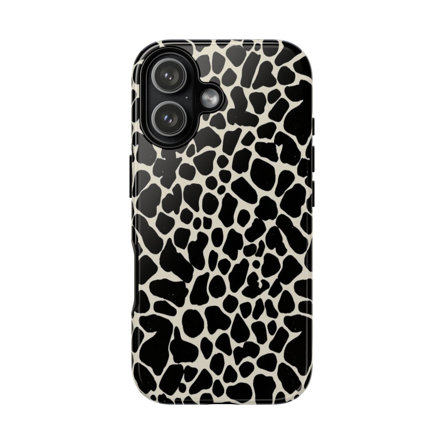 Black and White Cowhide Phone Case — Protective Tough Case