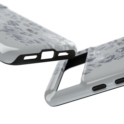 Gray Leopard Print Tough Phone Case
