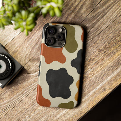 Retro Abstract Camouflage Phone Case — Earth Tone Tough Case
