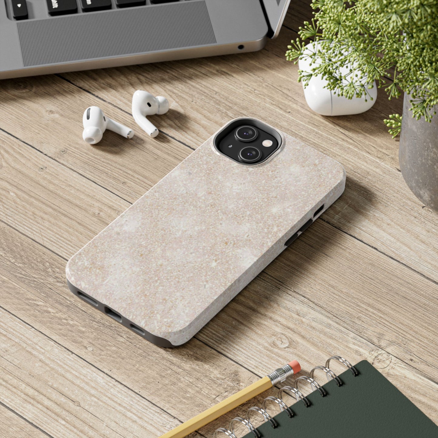 Marble Texture Tough Phone Case — Sandstone Protective Phone Cover