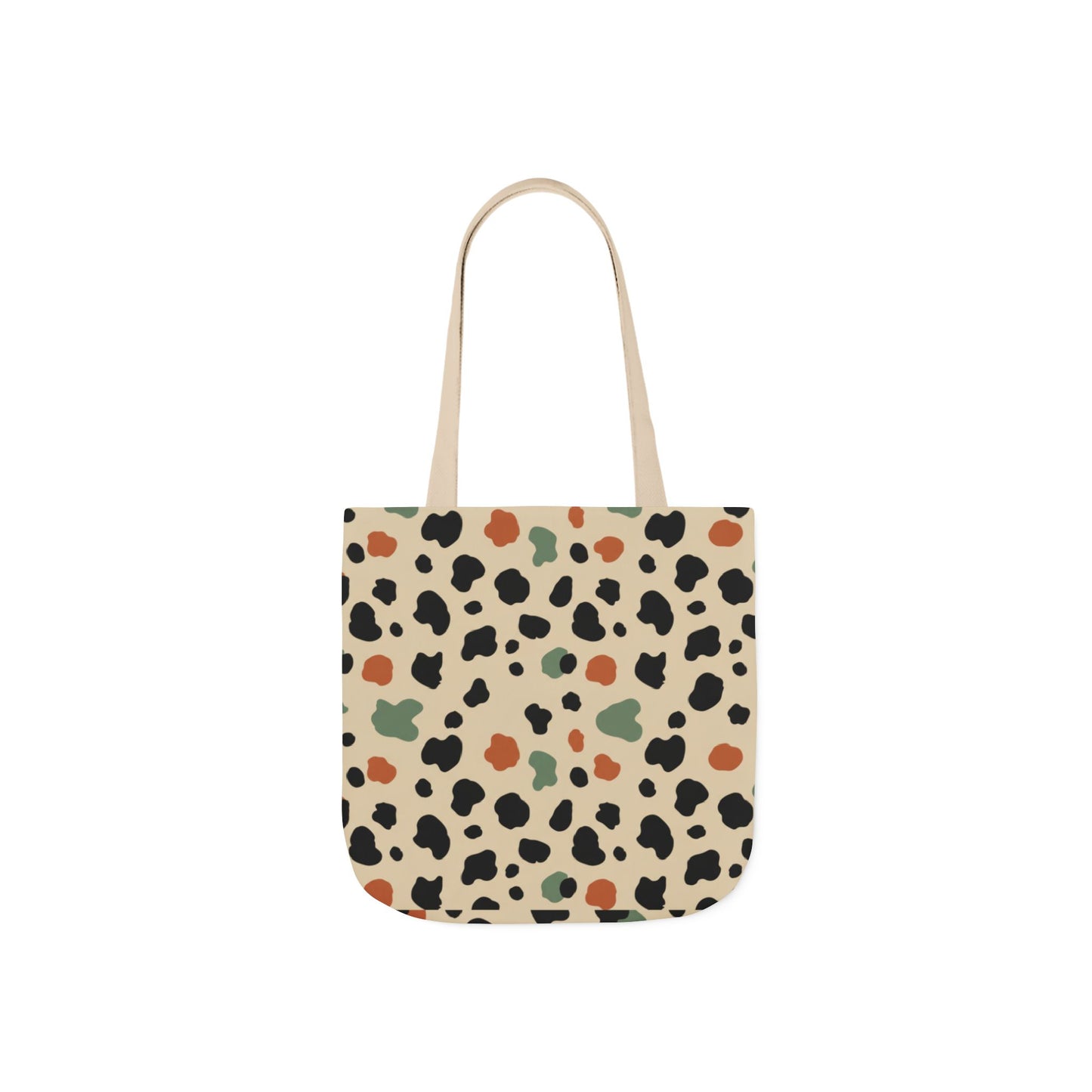 Leopard Spot Canvas Tote Bag — Neutral Multicolor Safari Print