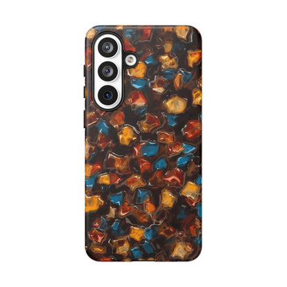 Phone Case - Amber Tortoiseshell Mosaic Protective Cover