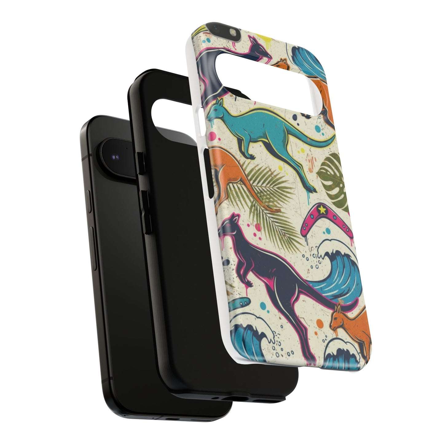 Tough Cases — Colorful Surfing Kangaroo Phone Case