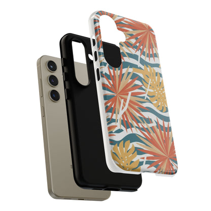 Tropical Palm Tough Phone Case – Retro Wave Floral Protective Cover