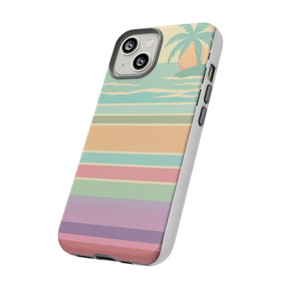Tough Case — Retro Pastel Sunset Palm Tree Phone Case
