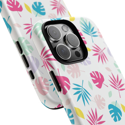 Tropical Leaf Phone Case — Colorful Pastel Monstera & Palm iPhone Case