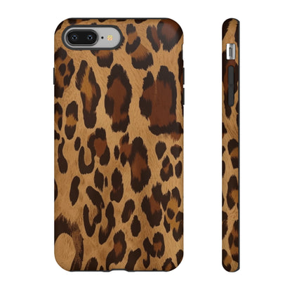 Leopard Print Tough Phone Case — Durable Animal Print Protective Cover