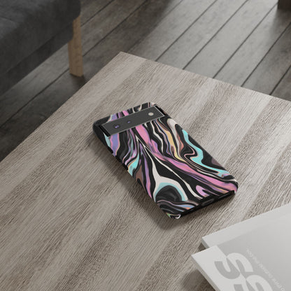 Abstract Marble Tough Phone Case — Pastel Swirl Protective Cover