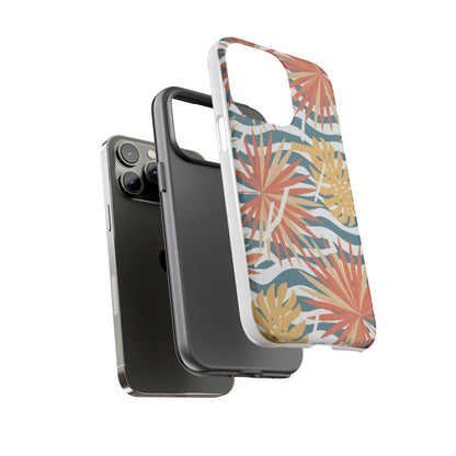 Tropical Palm Tough Phone Case – Retro Wave Floral Protective Cover
