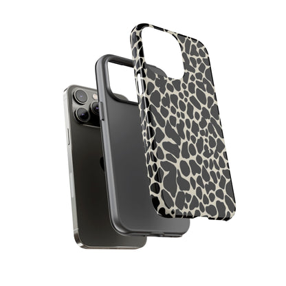 Black and White Cowhide Phone Case — Protective Tough Case