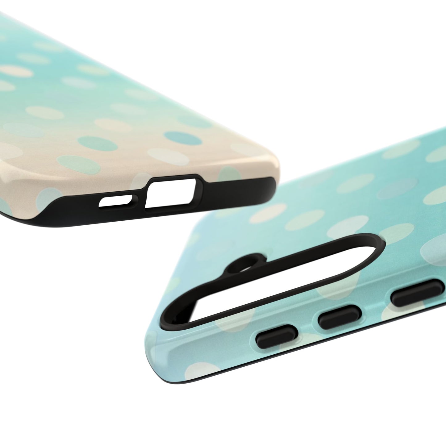 Abstract Palm Tough Phone Case — Minimal Coastal Blue Protective Cover