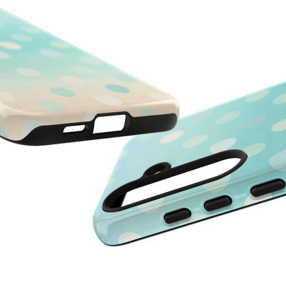 Abstract Palm Tough Phone Case — Minimal Coastal Blue Protective Cover
