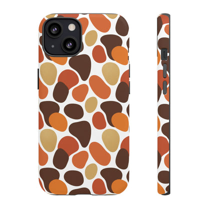 Phone Case — Retro Pebble Pattern in Warm Autumn Colors