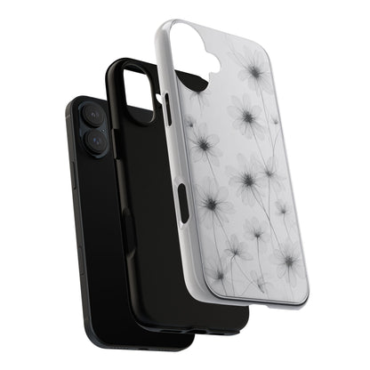 Tough Case — Black & White Floral Tough Phone Case