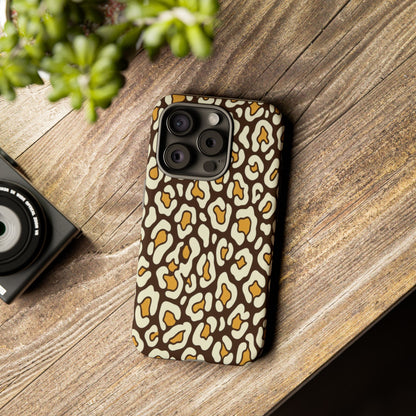 Leopard Print Tough Phone Case — Durable Protective iPhone Cover