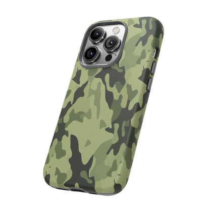 Camo Tough Phone Case — Military Green Protective iPhone Cover