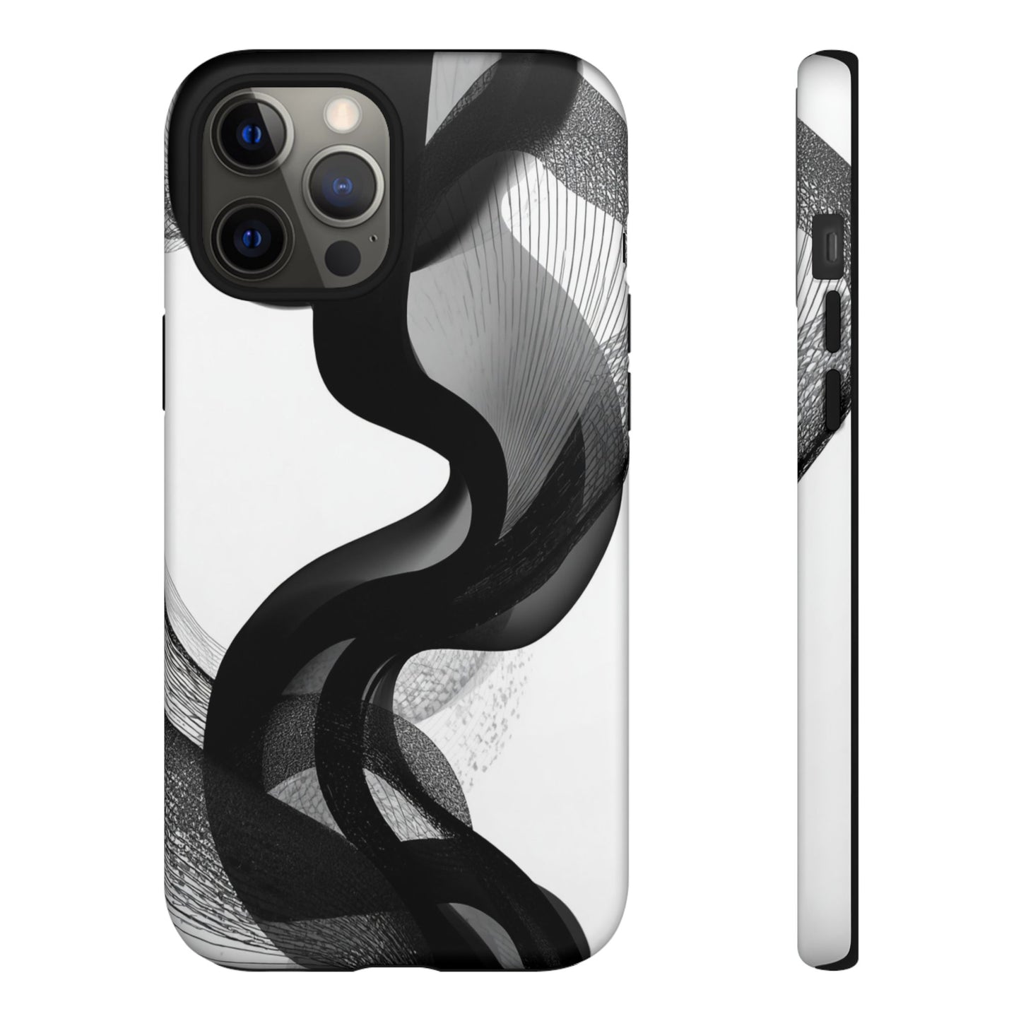 Phone Case — Monochrome Abstract Protective Cover
