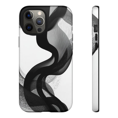 Phone Case — Monochrome Abstract Protective Cover